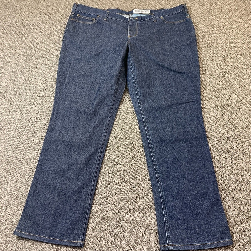 Carhartt Women's Straight Leg Jeans in Dark Blue Denim